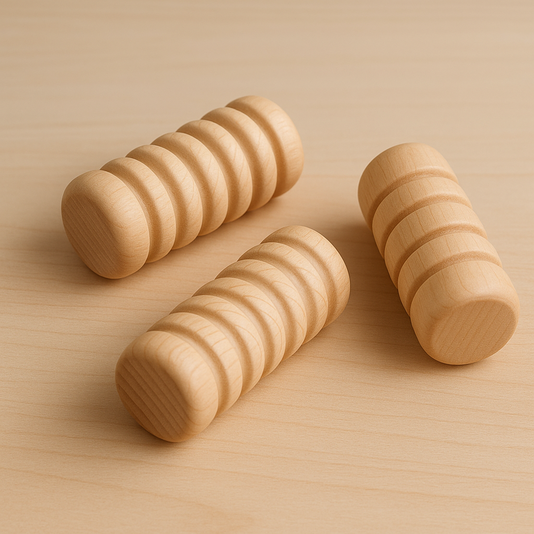 Sensory Wooden Poles Set of 3 Pieces for Children