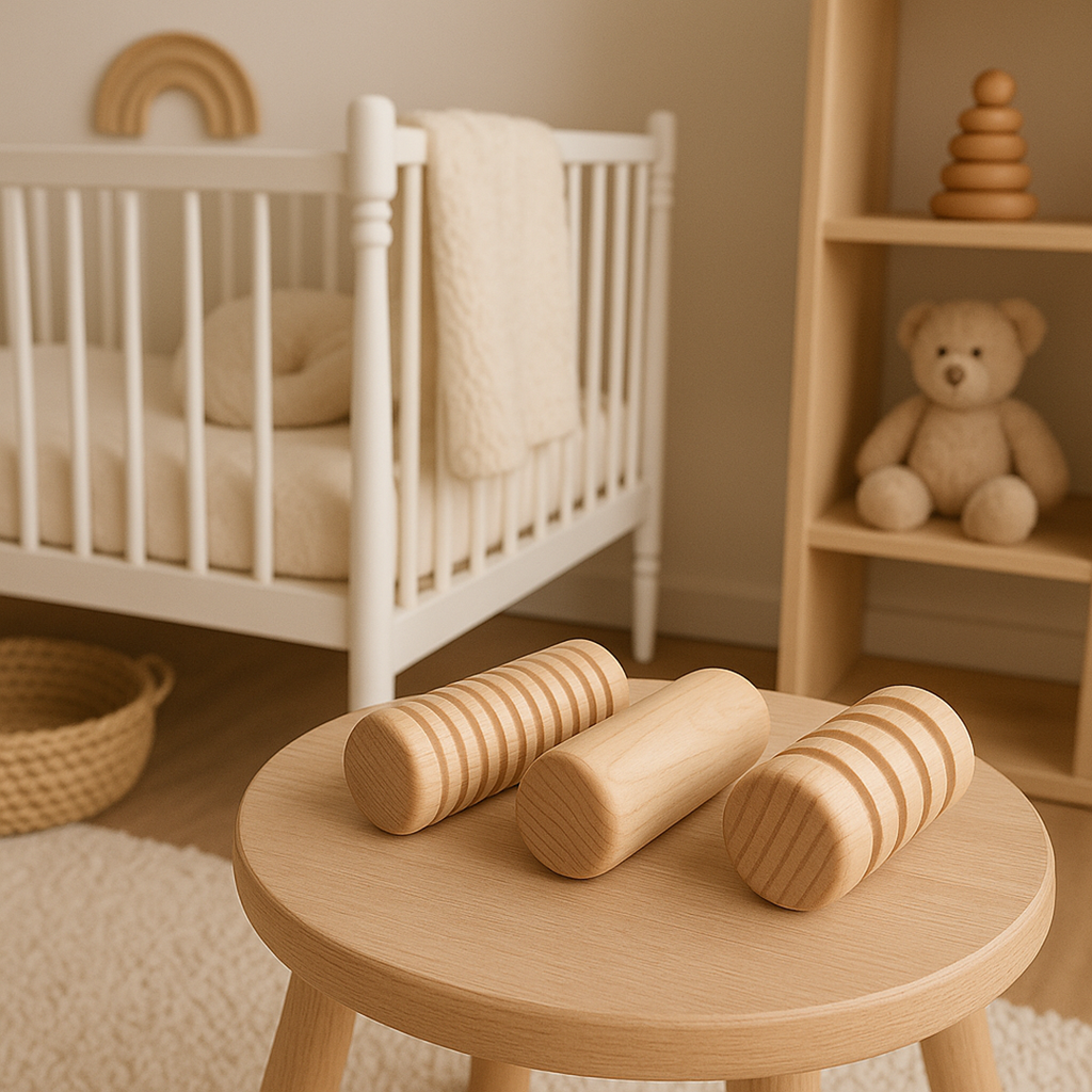 Sensory Wooden Poles Set of 3 Pieces for Children