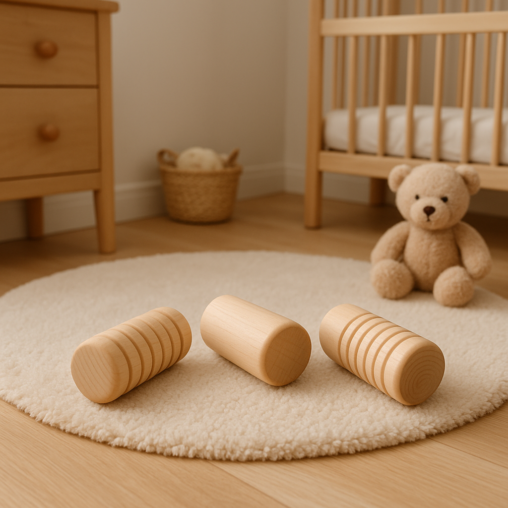 Sensory Wooden Poles Set of 3 Pieces for Children