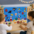 Felt activity board for children creative play and learning