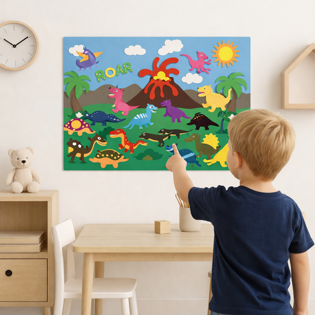 Filt aktivitetsbræt til børn kreativ leg og læring