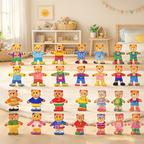 Wooden dressing puzzle Boris motor skills toy