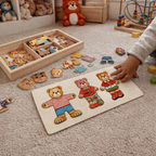 Wooden dressing puzzle Boris motor skills toy