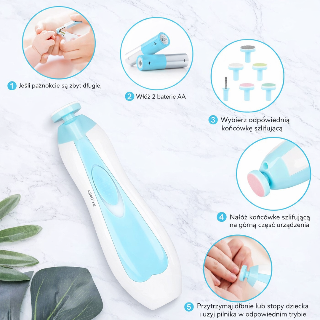 Electric nail file for baby gentle and safe