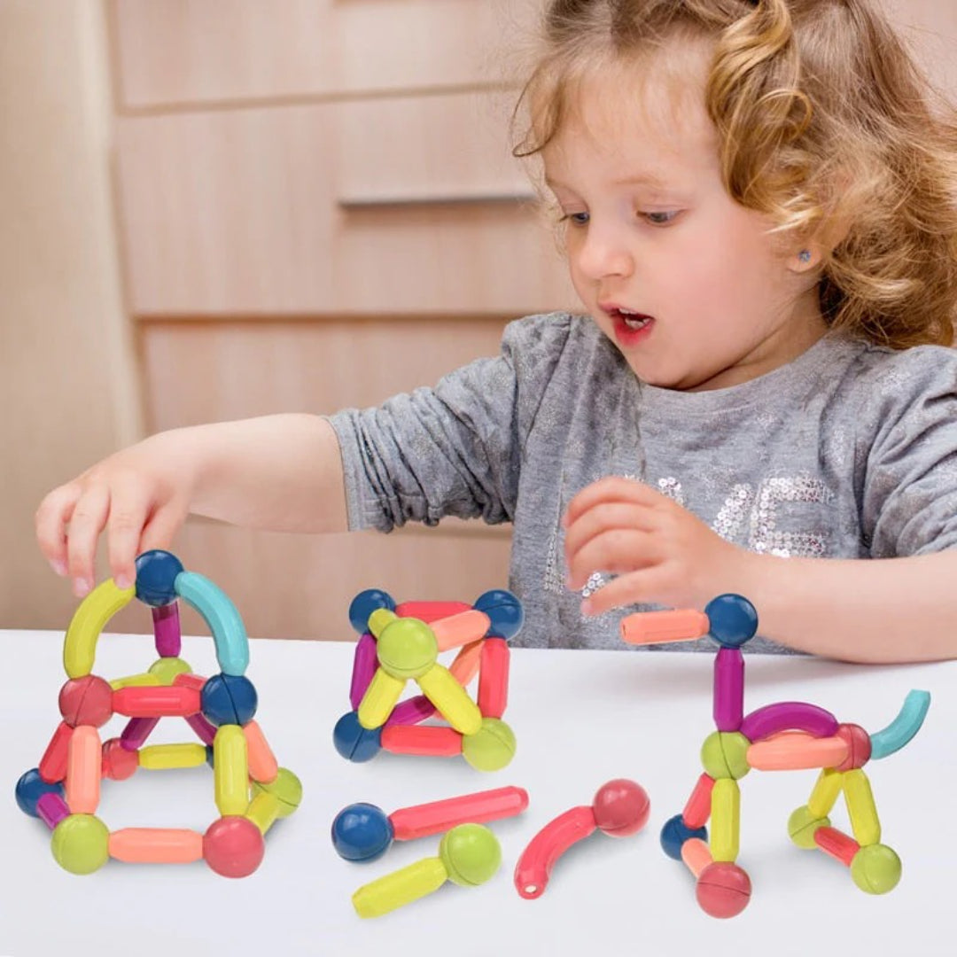 Magnetic Building Sticks Creative Construction Toy for Kids