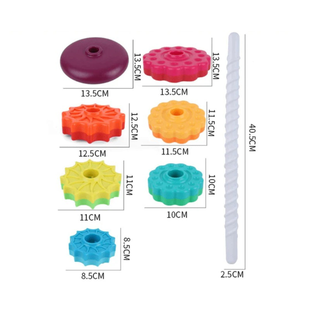 Colourful stacking tower learning blocks for children