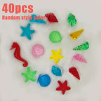 Treasure hunt set with sea creatures and acrylic jewels