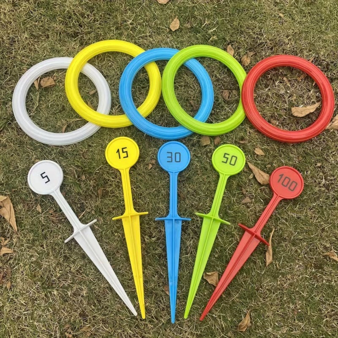 Ring toss game for the garden outdoor family game