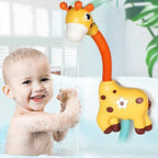 Giraffe bath shower toy with splash effect