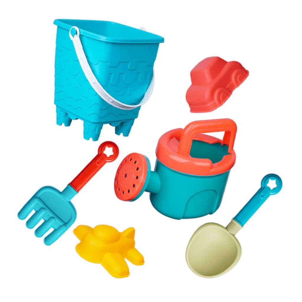 Beach toy set for sand and water with bucket and shovel