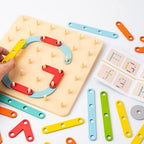 Montessori puzzle board creative thinking for children