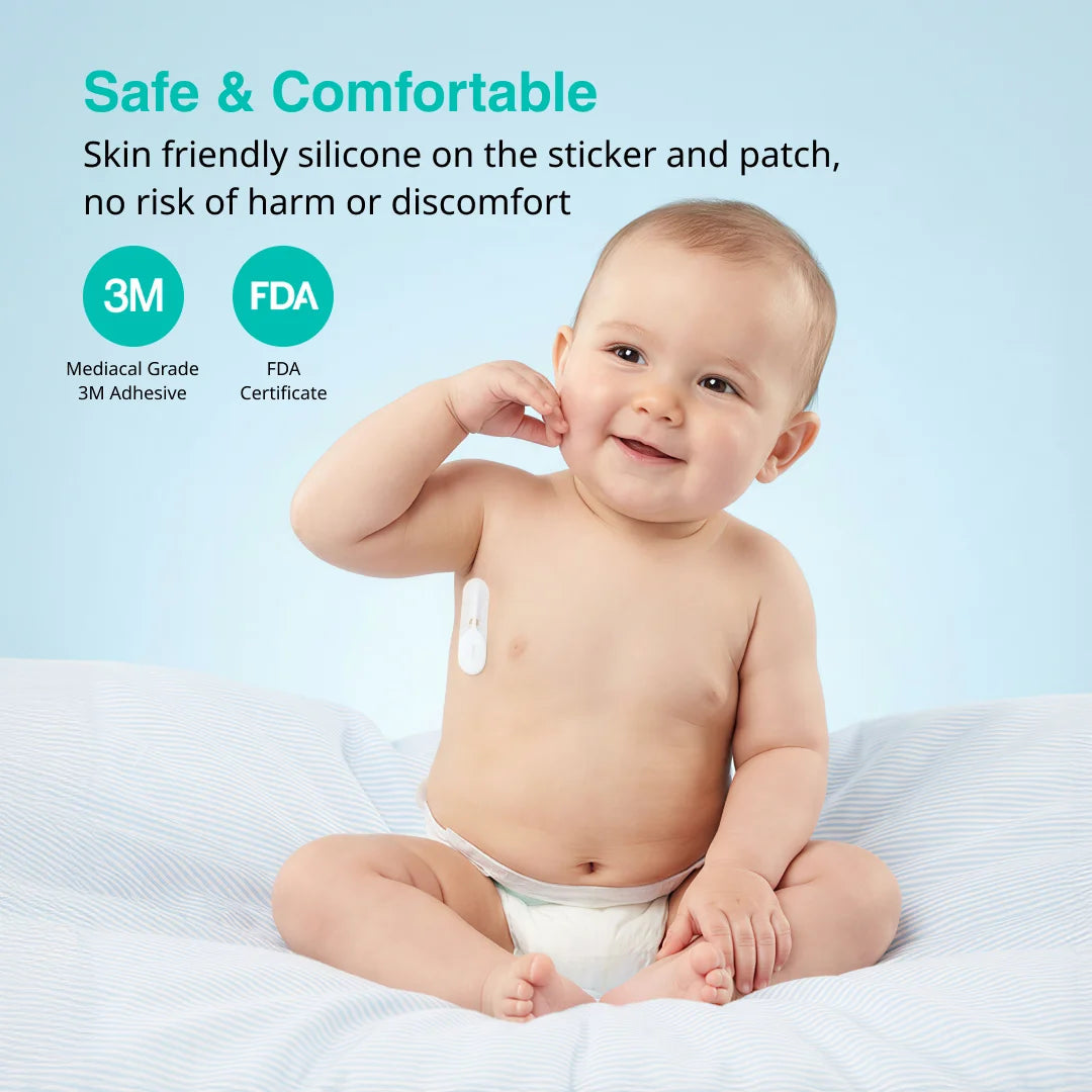 Wearable smart baby thermometer