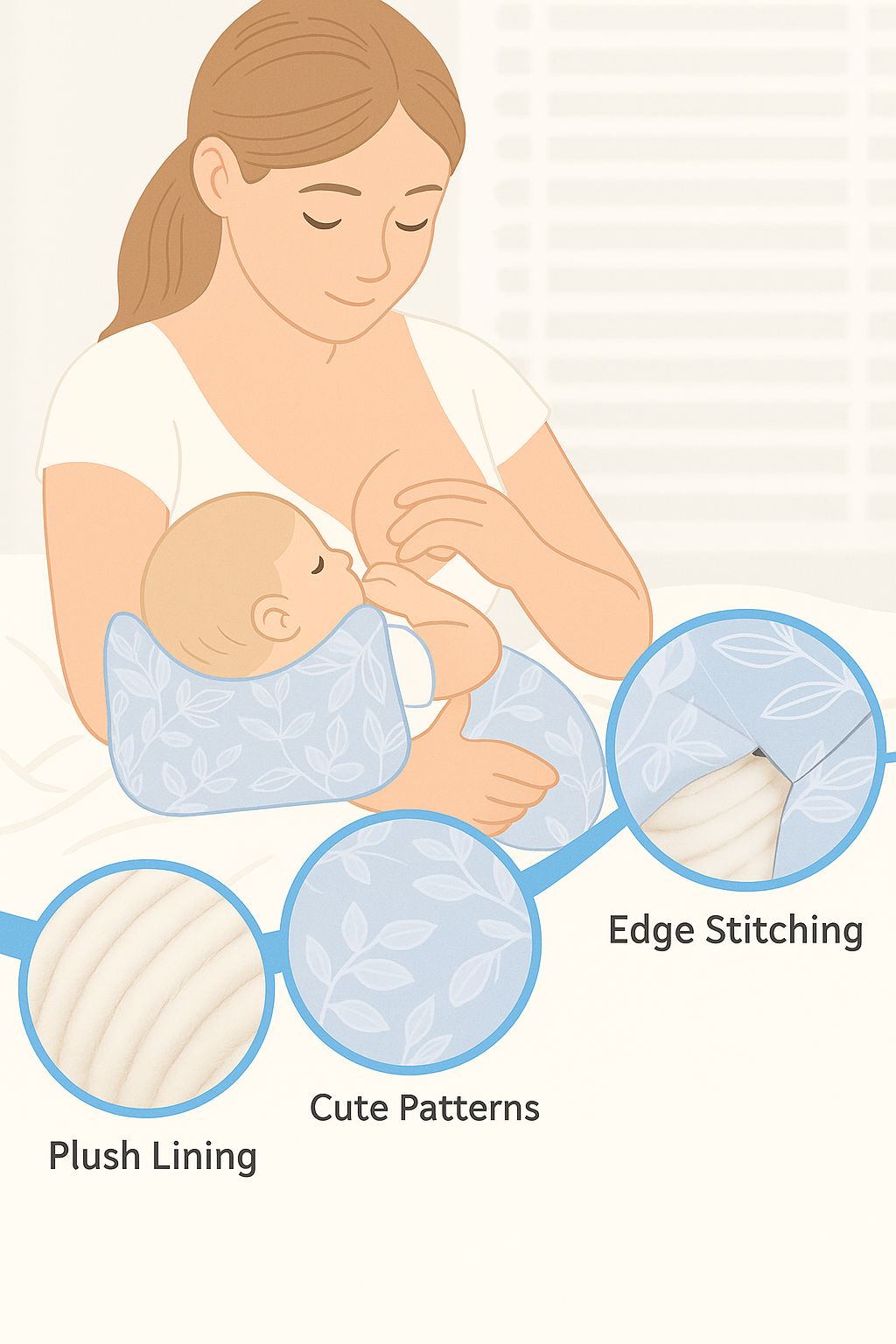 Ergonomic Nursing Arm Support Pillow