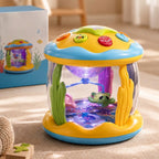 Underwater projection tummy time toy, blue