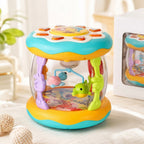 Underwater projection tummy time toy, teal