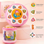 Underwater projection tummy time toy control buttons, pink
