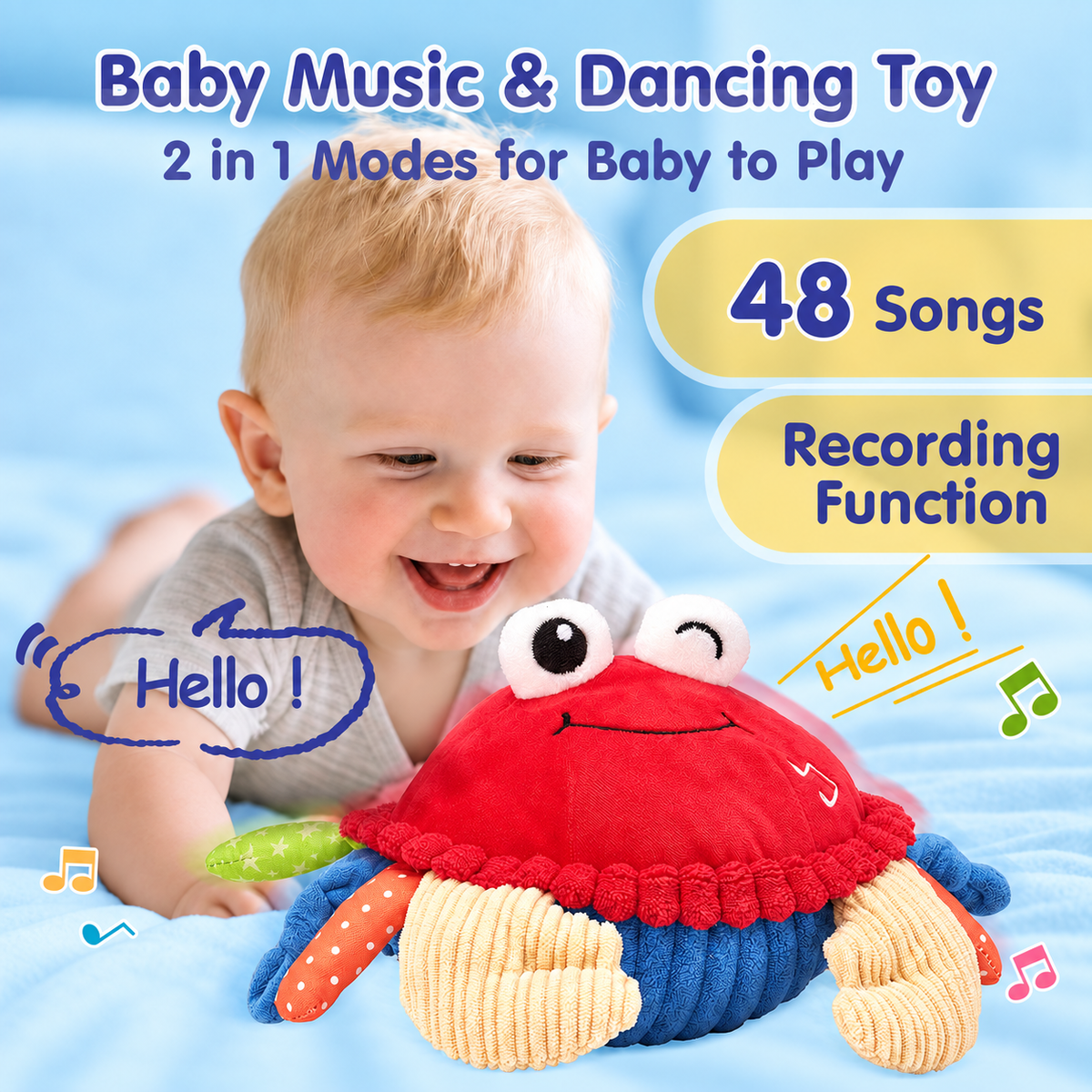 Musical Crawling Crab Toy