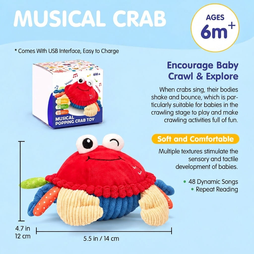 Musical Crawling Crab Toy