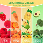 16-Piece Sensory Fruit & Vegetable Sorting Set