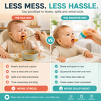 Squeeze and feed baby food feeder