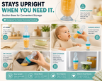 Squeeze and feed baby food feeder