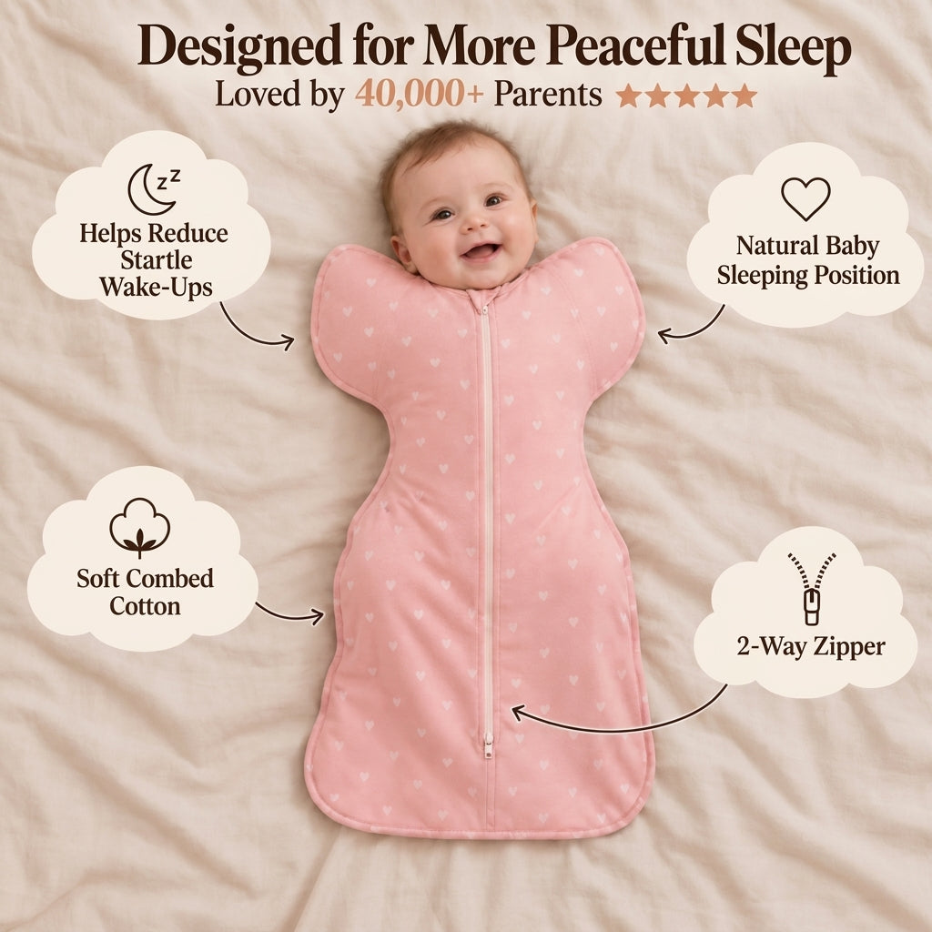 Arms-Up Cotton Baby Sleep Sack - photo 1