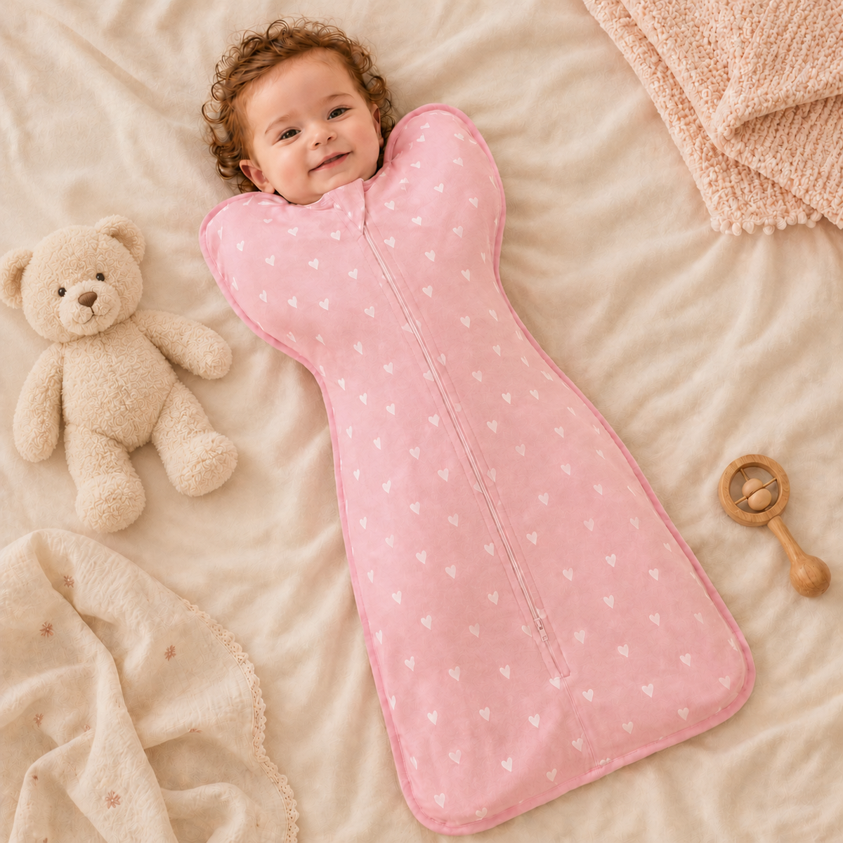 Arms-Up Cotton Baby Sleep Sack - photo 4