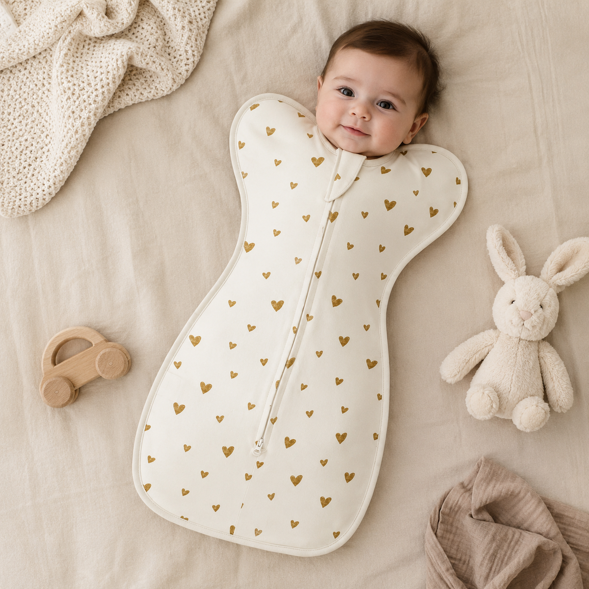 Arms-Up Cotton Baby Sleep Sack - photo 5