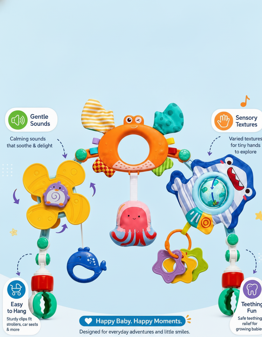 Hanging Sensory Arch Pram Toy