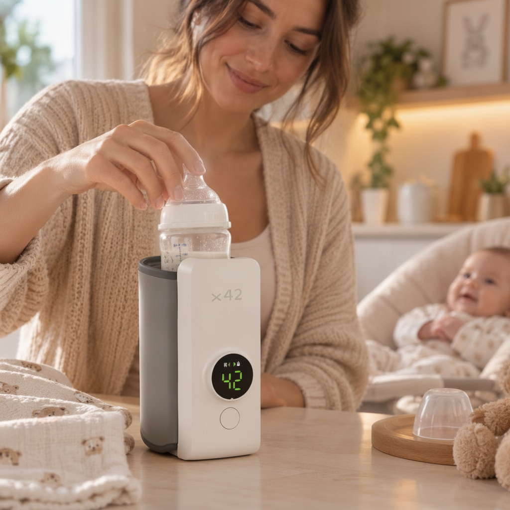 WarmNest-style portable bottle warmer product photo