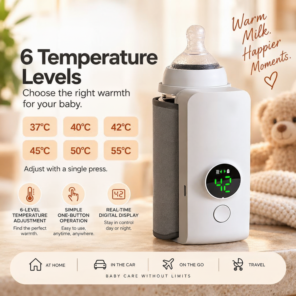 WarmNest-style portable bottle warmer product photo