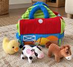 Fold-Out Plush Farm Playset with Sound Animals