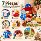 Fold-Out Plush Farm Playset with Sound Animals