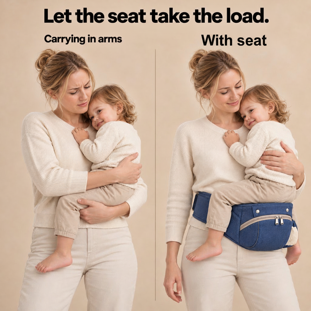 2-in-1 hip seat baby carrier