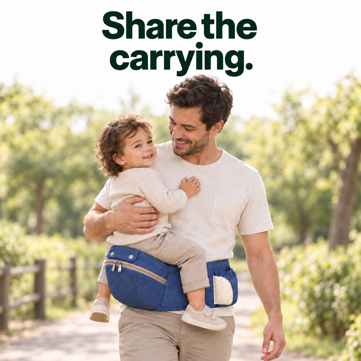 2-in-1 hip seat baby carrier