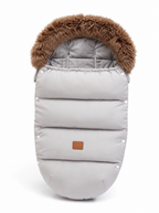 Silver Grey quilted pram footmuff