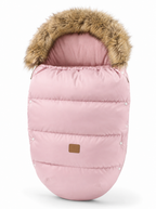 Light Pink quilted pram footmuff