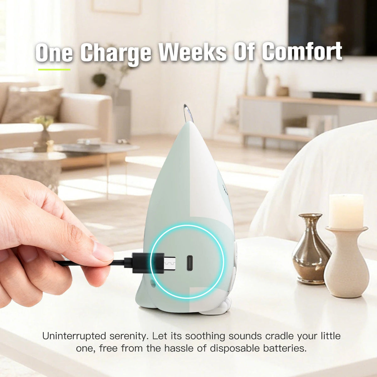 Owl white noise machine with night light