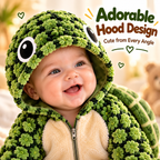 Plush Turtle Hooded Baby Romper