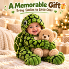 Plush Turtle Hooded Baby Romper