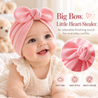 Baby bow turban hat image 1