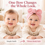 Baby bow turban hat image 2
