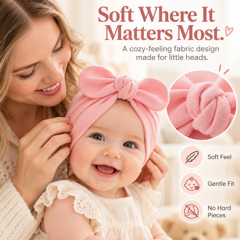 Baby bow turban hat image 3