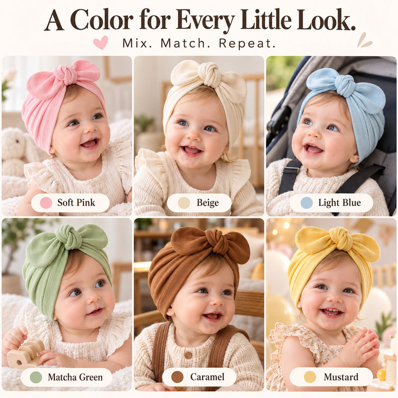 Baby bow turban hat image 5