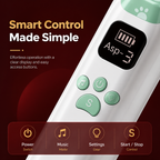 Close-up of the smart control buttons and display