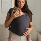 Soft stretch baby wrap carrier with buckle