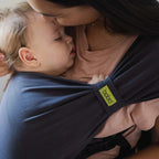 Soft stretch baby wrap carrier with buckle