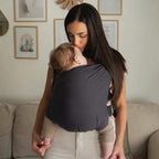 Soft stretch baby wrap carrier with buckle