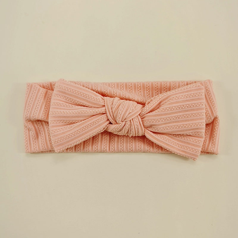 Stretchy Ribbed Bow Knot Baby Headband