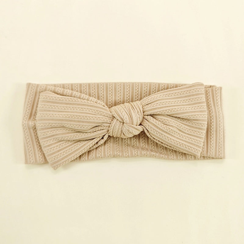 Stretchy Ribbed Bow Knot Baby Headband